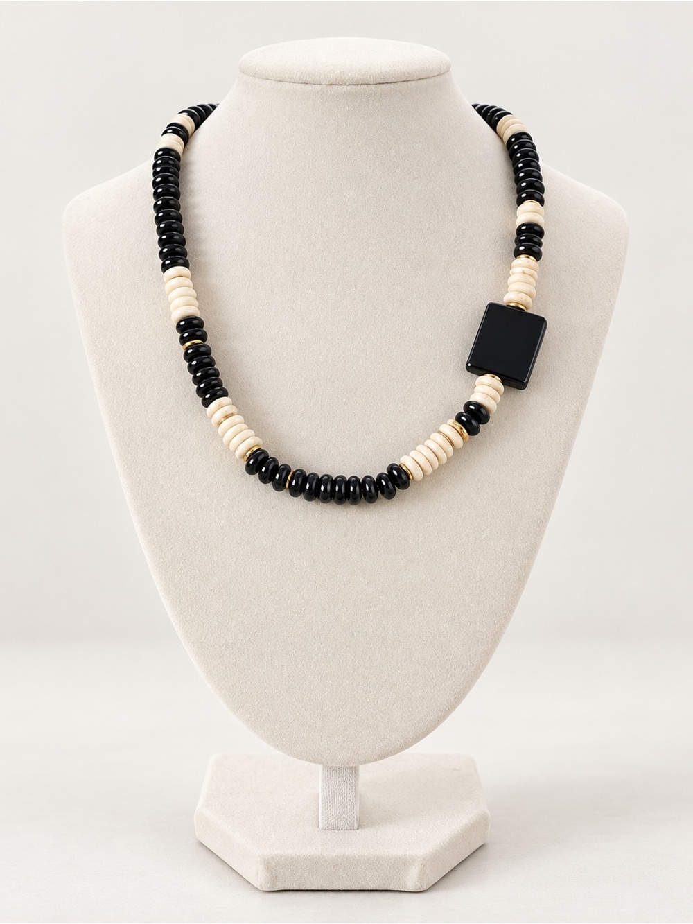Beymen Special Black & Ivory Beaded Statement Necklace